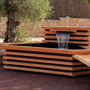 Bassin d’angle avec lame d’eau 1500 × 1500